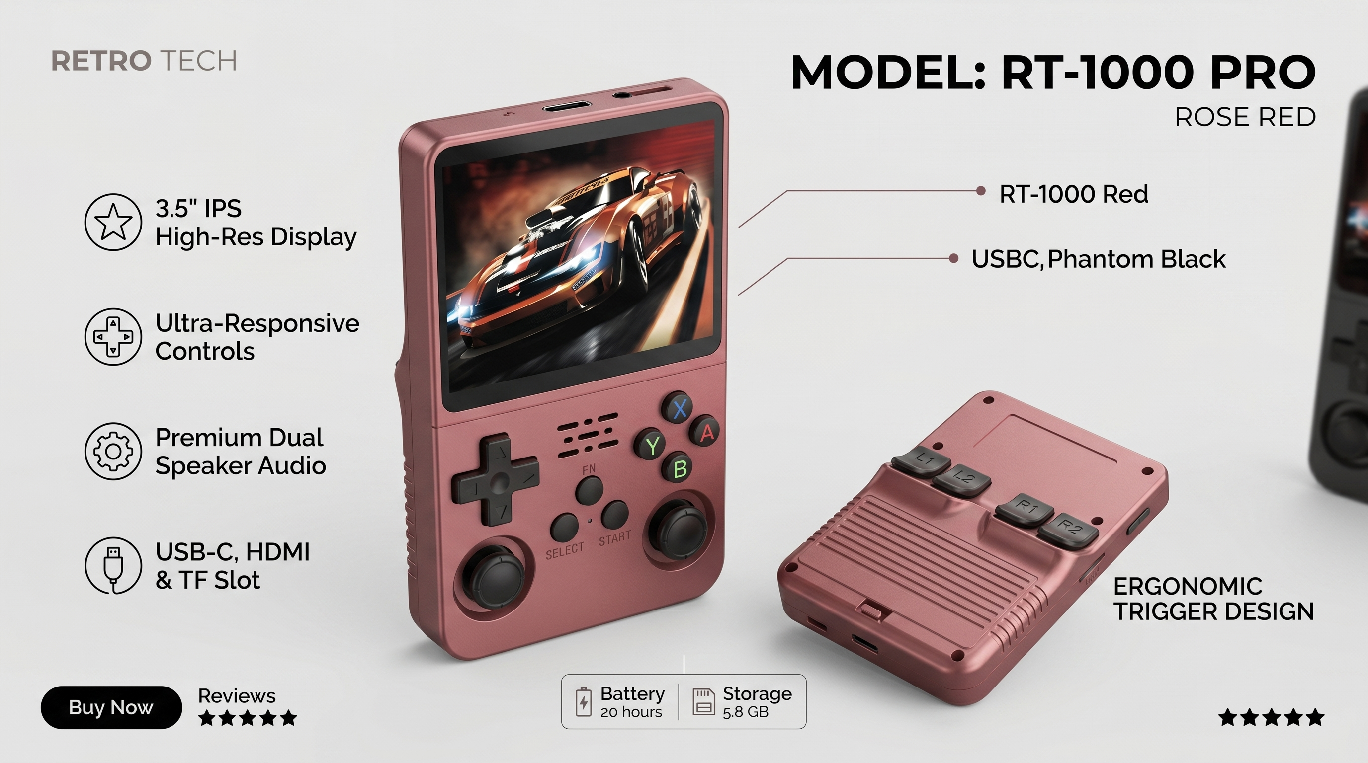 Arkos R36S Retro Handheld Console | 3.5" IPS Display | Linux | 64GB